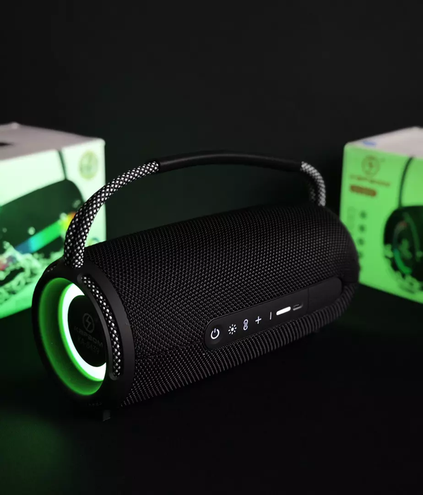 Caixa De Som Bluetooth RGB KA-8439 Com Alça - A Prova D'água